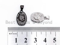 CZ Micro Pave Goldfish on Barrel Shaped Pendant, Cubic Zirconia Barrel shape Pendant for Necklace Bracelet Earrings Making, 11x17mm,sku#Y49