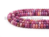 Top Quality Natural Ruby Faceted Rondelle Beads, 3x5mm/4x6mm/6x9mm Ruby Gemstone Beads,15.5" Full Strand,SKU#U183