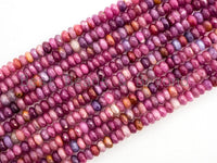 Top Quality Natural Ruby Faceted Rondelle Beads, 3x5mm/4x6mm/6x9mm Ruby Gemstone Beads,15.5" Full Strand,SKU#U183