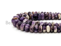 8-18mm High Quality Natural Amethyst Graduated,Faceted Rondelle Gemstone Beads,Purple Color Beads, 15inch strand, SKU#U207