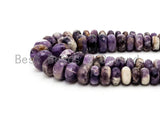 8-18mm High Quality Natural Amethyst Graduated,Faceted Rondelle Gemstone Beads,Purple Color Beads, 15inch strand, SKU#U207