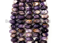 8-18mm High Quality Natural Amethyst Graduated,Faceted Rondelle Gemstone Beads,Purple Color Beads, 15inch strand, SKU#U207