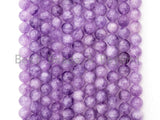 Quality Natural Lavender Jade Round Smooth Beads, 8mm/10mm/12mm beads Finish, Purple Gemstone Beads, 15.5inch strand, SKU#U216