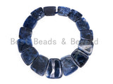 Quality Natural Sodalite Graduated 17-35mm Trapezoid Beads Strand, Natural Sodalite Gemstone Beads, 1 strand,sku#U220