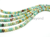 Quality Natural Rondelle Amazonite beads,2x4mm/4x6mm/5x8mm/6x10mm Faceted Rondelle beads, 15.5inch strand, SKU#U230