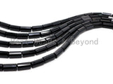 Top Quality Black Onyx Faceted Cylinder/Tube Beads 6x12mm 8x12mm 6x16mm 10x20mm Natural Stones, Gemstones Beads, 15.5" Full Strand, SKU#Q29