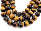 Quality Natural Yellow Gold Tiger Eye Beads, 6/8mm/10mm/12mm/14mm Round Smooth Beads, Yellow Tiger Eye Beads, 15inch Full strand, SKU#U235 BestbeadsbeyondUS