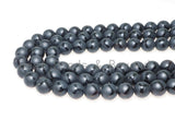 Black Onyx Matte Round Smooth with Football line Beads, 6mm/8mm/10mm/12mm Round Matte onyx, Patterned Onyx, 15.5inch strand, SKU#V16