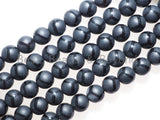 Black Onyx Matte Round Smooth with Football line Beads, 6mm/8mm/10mm/12mm Round Matte onyx, Patterned Onyx, 15.5inch strand, SKU#V16