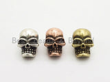 Antique Style Mini Skull Bead, Paracord Survival Bracelet Beads, Big Hole Skull Spacer Beads, Men's Jewelry Findings,7x7x10mm,sku#Y115