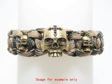 Antique Style Mini Skull Bead, Paracord Survival Bracelet Beads, Big Hole Skull Spacer Beads, Men's Jewelry Findings,7x7x10mm,sku#Y115