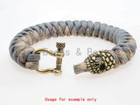 Antique Shackle Clasp, Paracord Survival Bracelet Clasp with screw, Buckles Adjustable D Shackles, Men's Jewelry Findings,17x5x20mm,sku#Y119