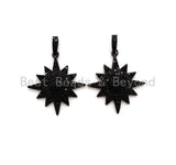 Black CZ Pave On Black Micro Pave Star Charm Beads, Cubic Zirconia Paved Star Charm,32x36mm, sku#F541 BestbeadsbeyondUS