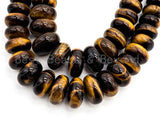 8-18mm High Quality Natural Yellow Tiger Eye Graduated,Faceted/Smooth Rondelle Gemstone Beads, 15inch strand, SKU#U202/u192 Bestbeads&Beyond