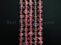 Natural Smooth Round Rose Quartz beads, 4mm/6mm/8mm/10mm Natural Pink Gemstone beads, Natural Rose Quartz Beads, 15.5inch strand, SKU#U248