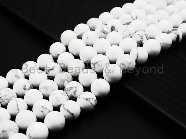 Natural Smooth/Faceted Round Howlite beads, 4mm/6mm/8mm/10mm,Natural Howlite Beads, SKU#U251