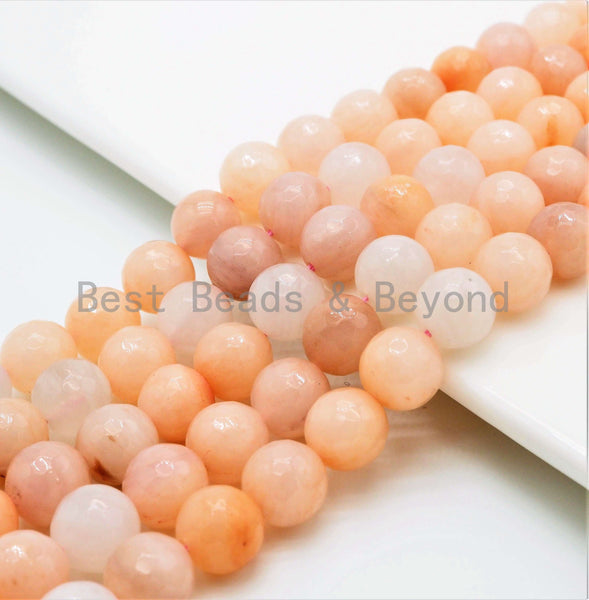 Natural Faceted Round Pink Aventurine beads, 6mm/8mm/10mm/12mm Pink Gemstone beads, Natural Aventurine Beads, 15.5inch strand, SKU#U247