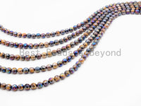 Mystic Faceted Tiger Eye beads, 6mm/8mm/10mm/12mm Natural Colorful Gemstone beads, Natural Tiger Eye Beads, 15.5inch strand, SKU#U264