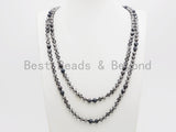 NEW DESIGNS 60" Extra Long Hand Knotted Gemstone Crystal Necklace, Double Wrap Necklace, Preknotted 8mm Gemstone Crystal Beads,SKU#D33
