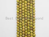 Smooth Round Africa Turquoise beads, 6mm/8mm/10mm/12mm Yellow Green Gemstone beads, AfricaTurquoise beads, 15.5inch strand, SKU#U267