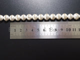 6mm/8mm/10mm/12mm Round Pearl with rhinestone inlaid, White Round Mother of Pearl Beads, 15.5inch Full strand,SKU#V19