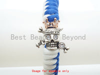 Antique Pirate Skull Paracord Beads, For Paracord Bracelet Survival Bracelet EDC Bracelet Lanyard Making, DIY Jewelry 20x26mm, 1pc, sku#Y91
