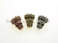 Antique King Skull Bead, For 550 Paracord Survival Bracelet, Men's Bracelet Beads, Paracord KeyChain Beads, 18x22x15mm, 1pc, sku#Y105