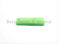 Natural Green Grass Agate Trapezoid Pendant , Green Trapezoid Shape Beads, Loose Gemstone Pendant,15x35x5mm, SKU#U276