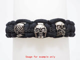 Antique Style Mini Skull Bead, Paracord Survival Bracelet Beads,Keychain Lanyard Making Beads,Men's Jewelry Findings,9x9x10mm,sku#Y117