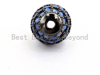 CZ Micro Pave white Opal Round Ball Bead, Cubic Zirconia Pave Beads,  Pave Shamballa Ball beads, CZ Space Beads 8mm/10mm,sku#G409