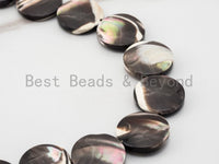 Natural Mother of Pearl beads, 10mm/12mm/15mm Brown Plated Mother of Pearl Flat Coin Beads strand, 16inch full strand, SKU#T45