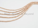 Wholesale Rose Gold Plated Lava Round Beads, 4mm/6mm/8mm/10mm/12mm Rose Gold Gemstone Beads,15.5" Full Strand,SKU#S111