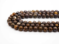 Natural Smooth Round Opal beads, 6mm/8mm/10mm/12mm Natural Brown Gemstone beads, Natural Opal Beads, 15.5inch strand, SKU#U245