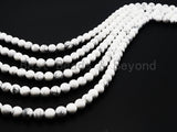 Natural Smooth/Faceted Round Howlite beads, 4mm/6mm/8mm/10mm,Natural Howlite Beads, SKU#U251