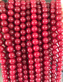 Smooth/Faceted Round Dyed Ruby Jade beads, 8mm/10mm/12mm/14mm Red Gemstone beads, Ruby Jade Beads, 15.5inch strand, SKU#U258