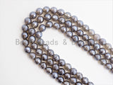 Mystic Plated Natural Faceted Gray Agate beads, 6mm/8mm/10mm/12mm Gray Gemstone beads, Natural Agate Beads, 15.5inch strand, SKU#U263