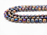 Mystic Faceted Tiger Eye beads, 6mm/8mm/10mm/12mm Natural Colorful Gemstone beads, Natural Tiger Eye Beads, 15.5inch strand, SKU#U264