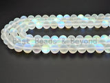 Beautiful White Spectrolite Quartz Matte, Aura l Round beads, 6mm/8mm/10mm/12mm, 15.5inch strand, SKU#U295 Bestbeads&Beyond