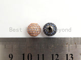 CZ Micro Pave white Opal Round Ball Bead, Cubic Zirconia Pave Beads,  Pave Shamballa Ball beads, CZ Space Beads 8mm/10mm,sku#G409
