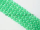 Chrysoprase Jade Round Smooth Beads, 6mm/8mm/10mm Jade,Green Gemstone Beads, 15.5'' Full Strand, SKU#U306 Bestbeads&Beyond