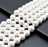 2mm/3mm/4mm/6mm/8mm/10mm/12mm/20mm High Quality White Mother of Pearl, Mop Shell, SKU#U316 Bestbeads&Beyond