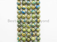 Top Quality Natural K2 Jasper Smooth Round Beads,6mm/10mm/12mm/14mm/16mm Greenish Blue Gemstone Beads,15.5" Full Strand,SKU#U317 Bestbeadsbeyond