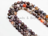 High Quality Natural Botswana Agate Round Smooth Beads,6mm/8mm/10mm/12mm/14mm/16mm beads, Botswana Gemstone, 15.5inch strand, SKU#U319