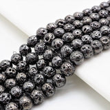 Wholesale Hematite Plated Lava Round Beads, 4mm/6mm/8mm/10mm/12mm Black Gemstone Beads, Wholesale Gemstone beads, 15.5" Full Strand,SKU#S112
