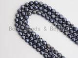 Quality Natural Silver Plated Black Onyx 6mm/8mm/10mm/12mm Beads, Mystic Round Faceted Black Onyx Beads, 15.5'' Full Strand, SKU#U283 Bestbeads&Beyond