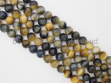 High Quality Natural Golden Blue Round Tiger Eye beads, 6mm/8mm/10mm/12mm/14mm Genuine Beads, Tiger Eye Beads, 15.5inch strand, SKU#U285 Bestbeads&Beyond