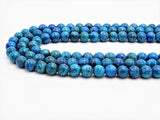 Natural Blue African Turquoise beads, Round Smooth 6mm/8mm/10mm Natural Gemstone Beads,Turquoise Beads, 15.5'' Full Strand, SKU#U298
