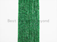 2x3mm/2x4mm Dyed Emerald Jade beads, Faceted Rondelle Green Jade beads, Green Gemstone Beads, 15.5inch strand, SKU#U325