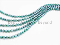 Mystic Plated Natural Faceted Green Agate beads, 6mm/8mm/10mm Natural Gemstone beads, Natural Green Beads, 15.5inch strand, SKU#U305