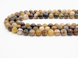 Quality Natural Pitersite Round Smooth Beads, 6mm/8mm/10mm/12mm beads, Brown Gemstone Beads, 15.5inch strand, SKU#U309